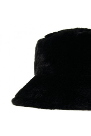 Reversible faux fur bucket hat women 