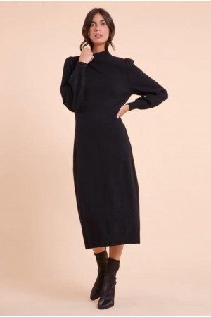 Artlove Long sweater dress with long balloon sleeves LAURIE 