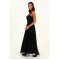 tensione in Tiered Bustier Maxi Pleated Dress