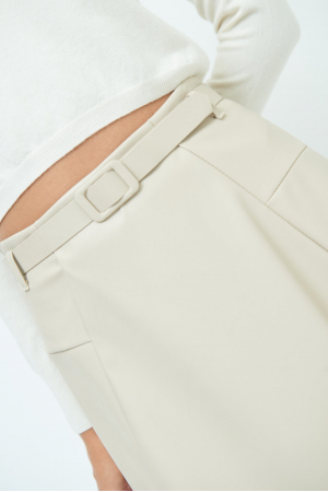 KIKISIX Eco-leather midi skirt 